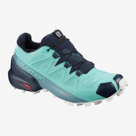 Salomon SPEEDCROSS 5 GTX W Womens Trail Running Shoes Turquoise UK XQWL
